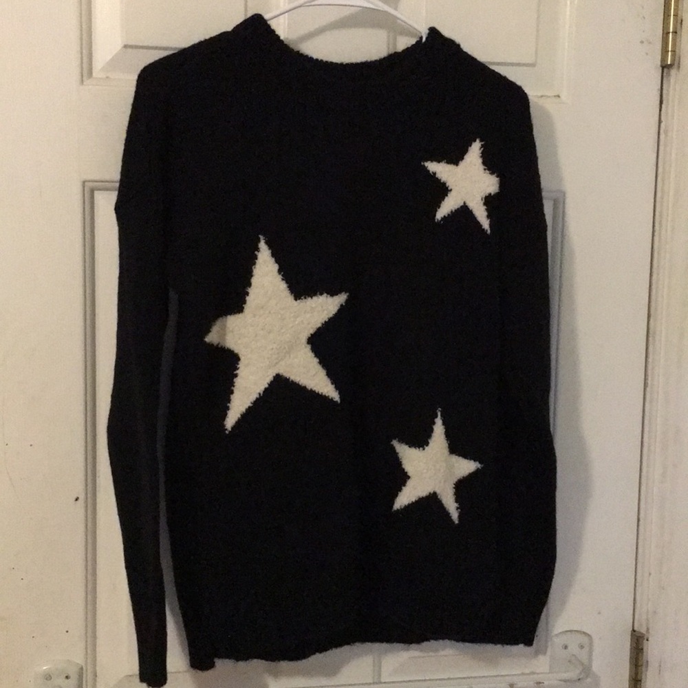 black knit sweater